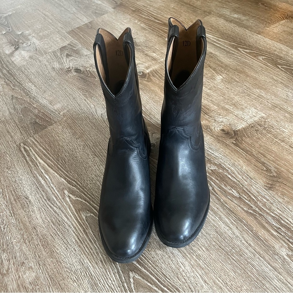 Ariat Men's Black 12 Leather Western Boots Roper Style 10002280 Cowboy